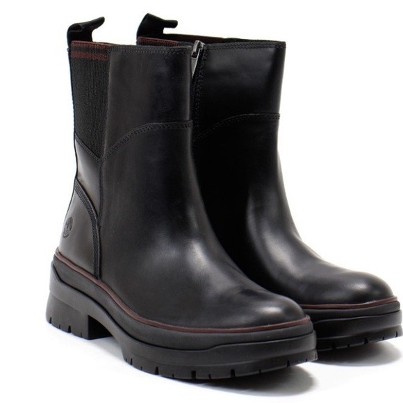 TimberlandLeather Mallyn Waterproof Side Zip fashion Womens boots - Picture 3 of 9